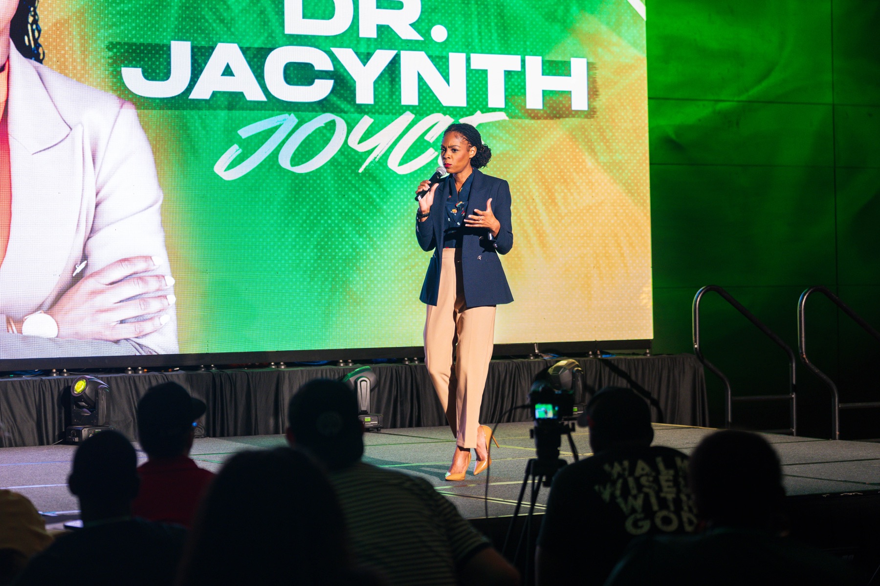 Dr. Joyce with educators and students