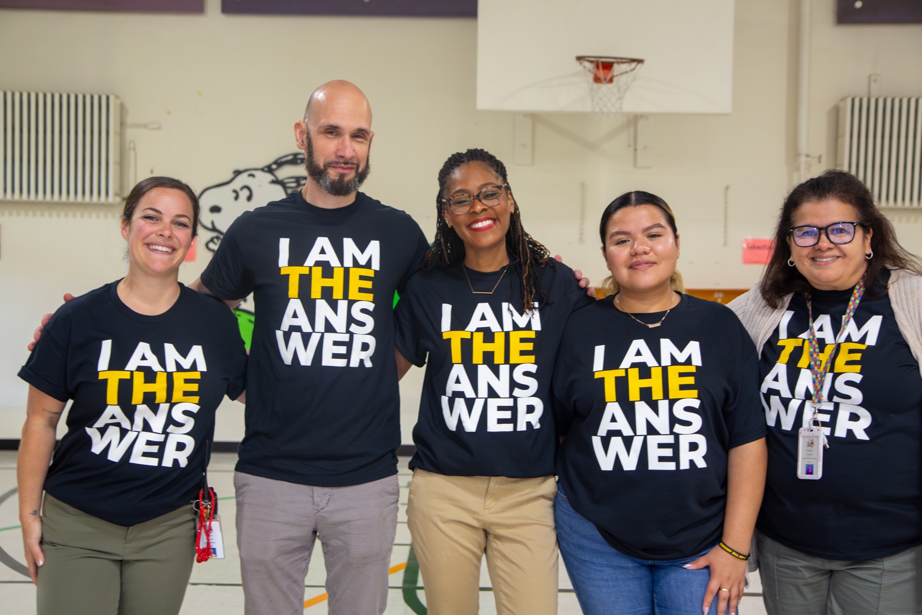 Dr. Joyce with educators and students