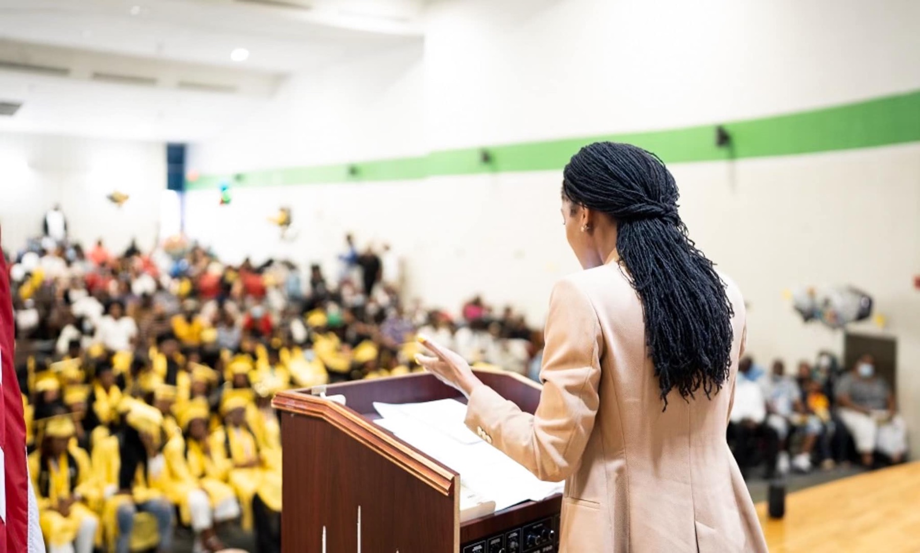 Dr. Joyce speaking at a graduation